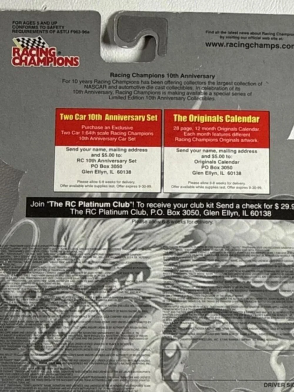 1999 Racing Champions | Jeff Burton #99 'Bruce Lee' 1:64 Diecast Car NEW
